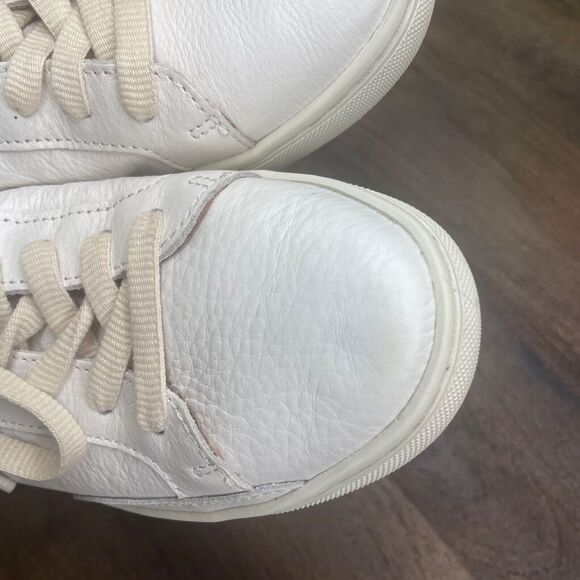 Soludos Ibiza Classic Lace Up Leather Sneakers Womens Size 8 Casual White - Picture 7 of 11